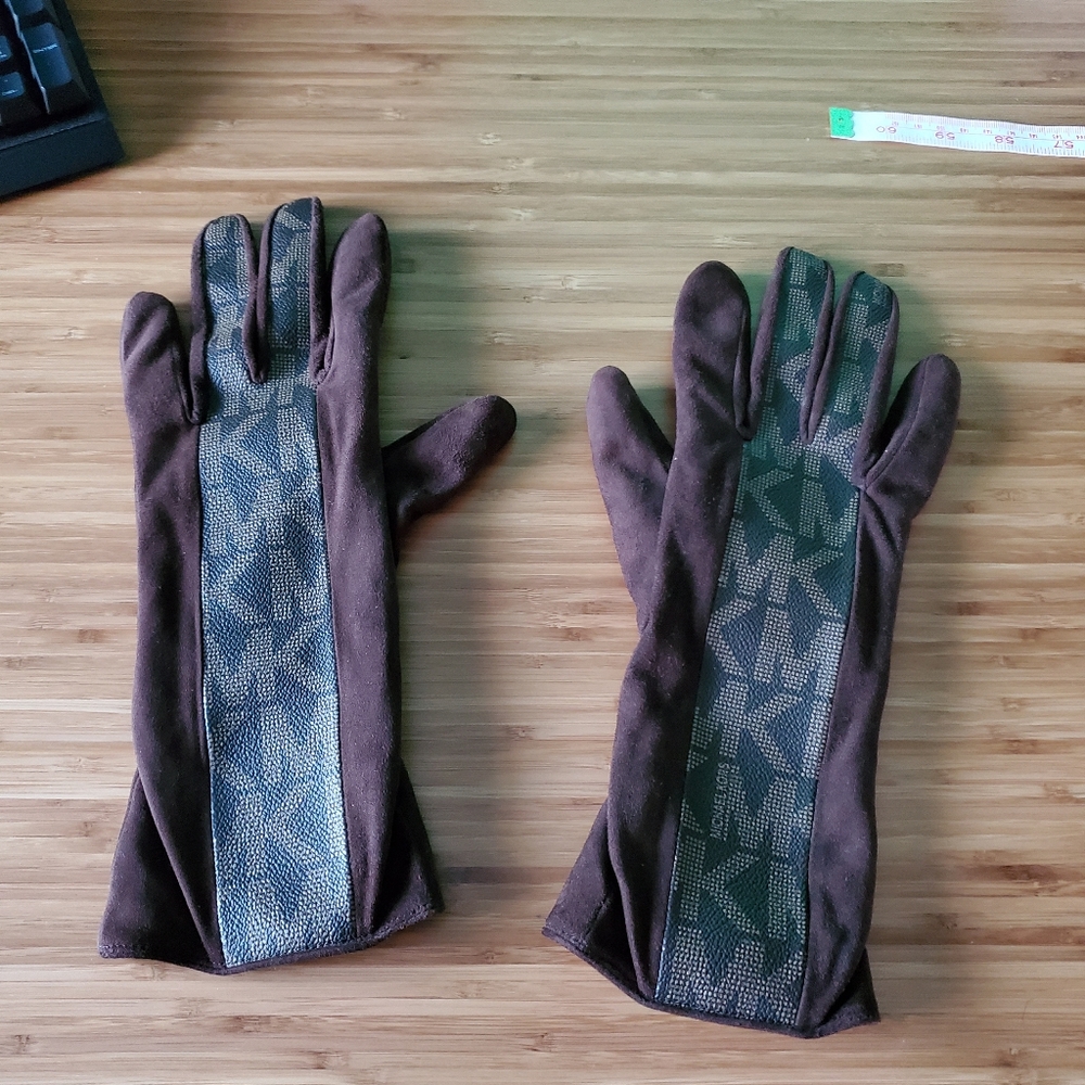 Michael kors long leather gloves